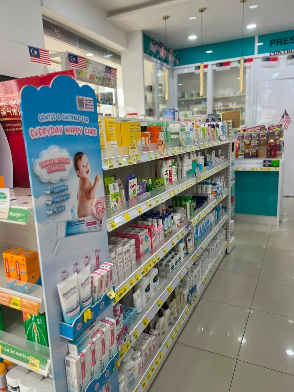 Baby care aisle at the Bukit Baru branch