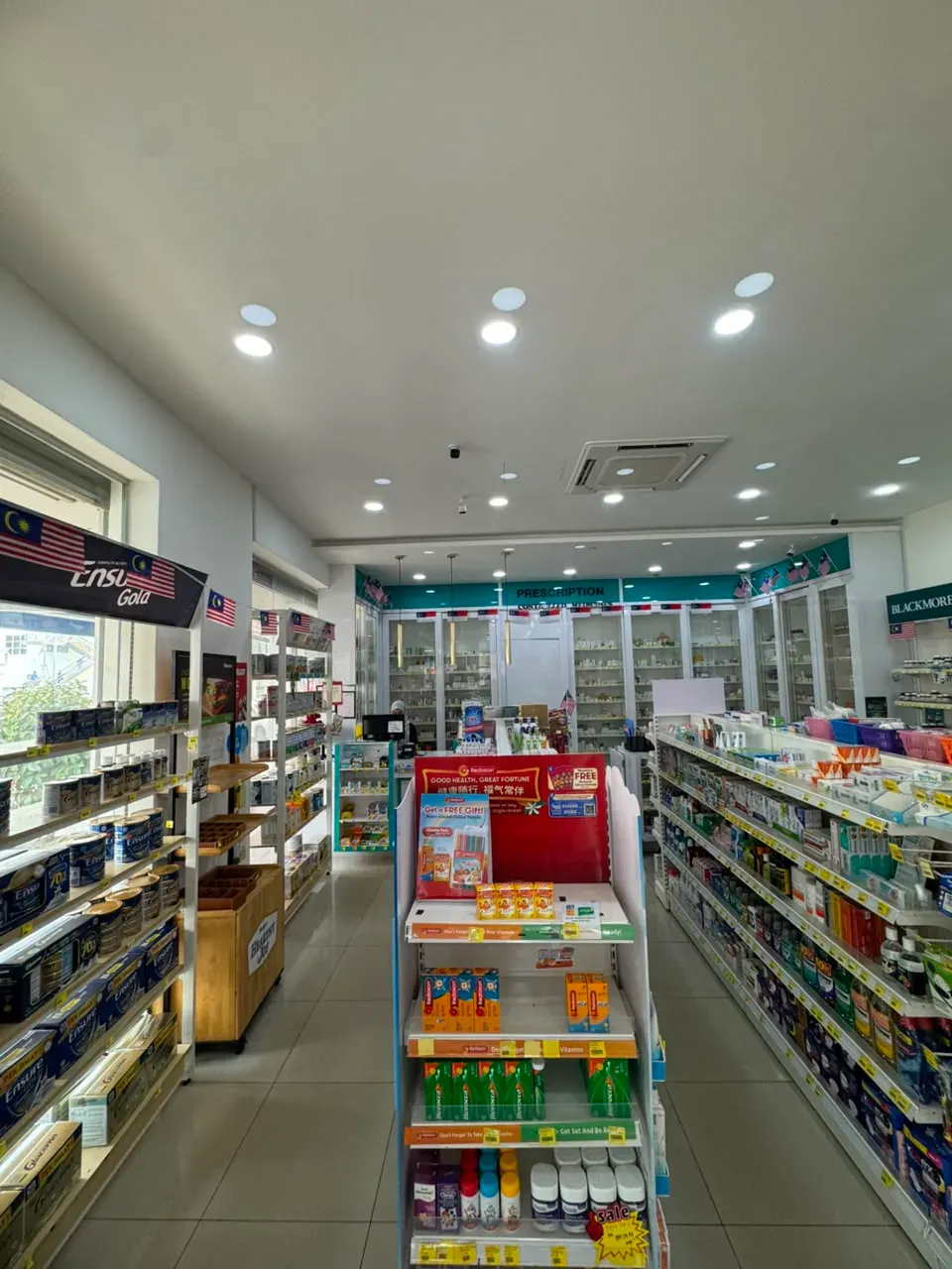 Interior overview of Farmasi Limbongan Bukit Baru