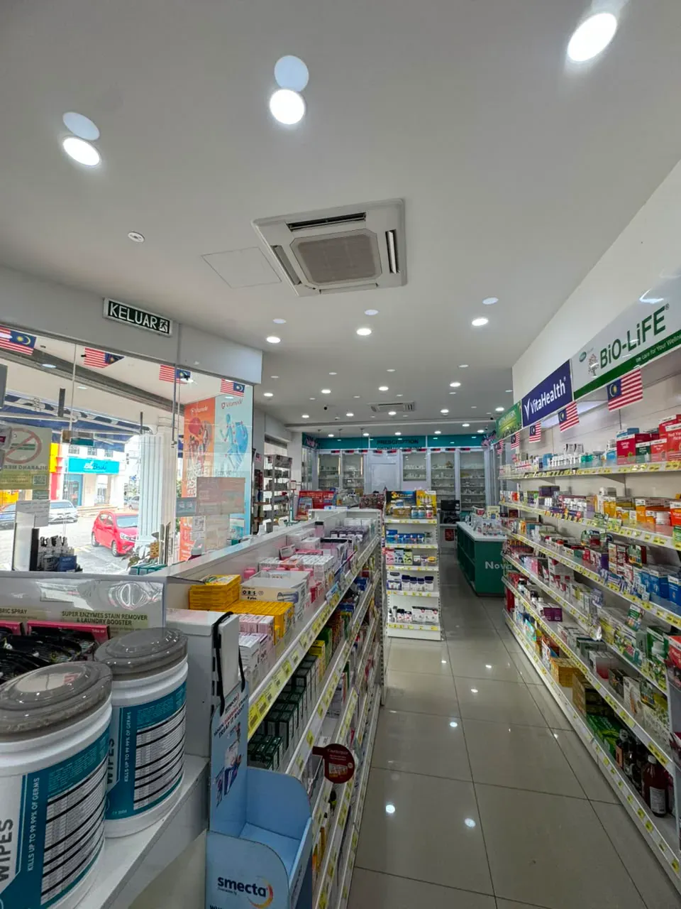 Main aisle inside the Bukit Baru branch