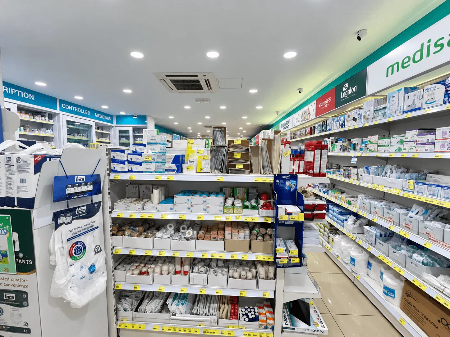 Medicine aisle inside the Cheng Utama branch