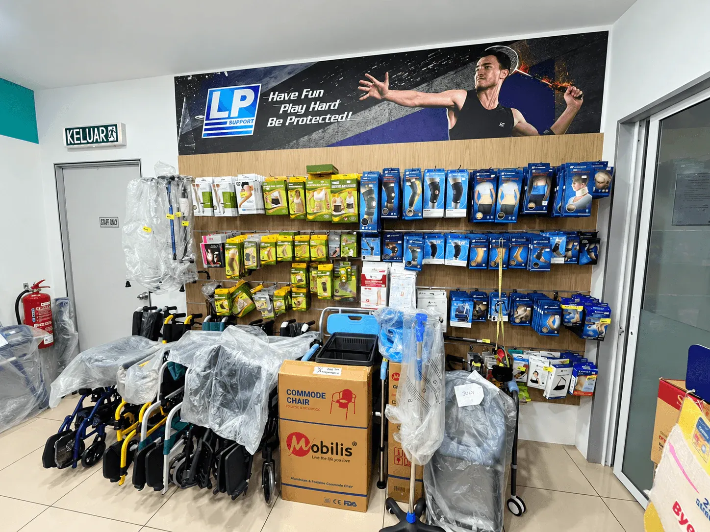 Wheelchairs and mobility aids at the Cheng Utama branch