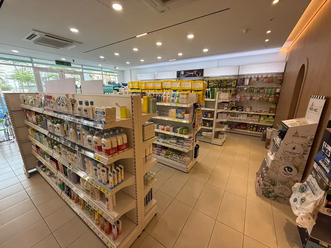 Health and personal care shelves at Kota Laksamana
